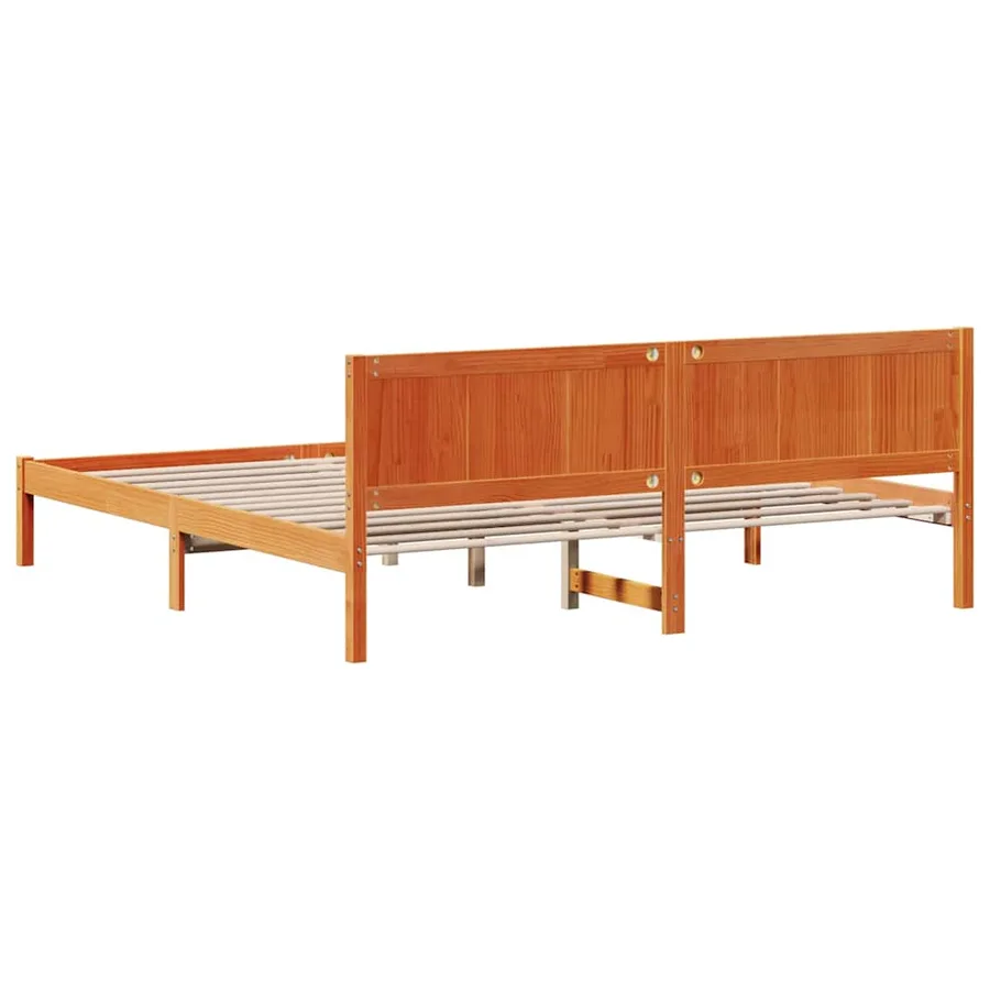 Cadre de lit Marron 180 x 200 cm Bois de pin massif - 7