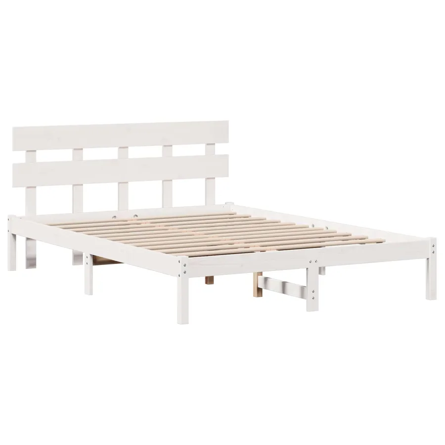 Cadre de lit Marron 140 x 200 cm Bois de pin massif - 2