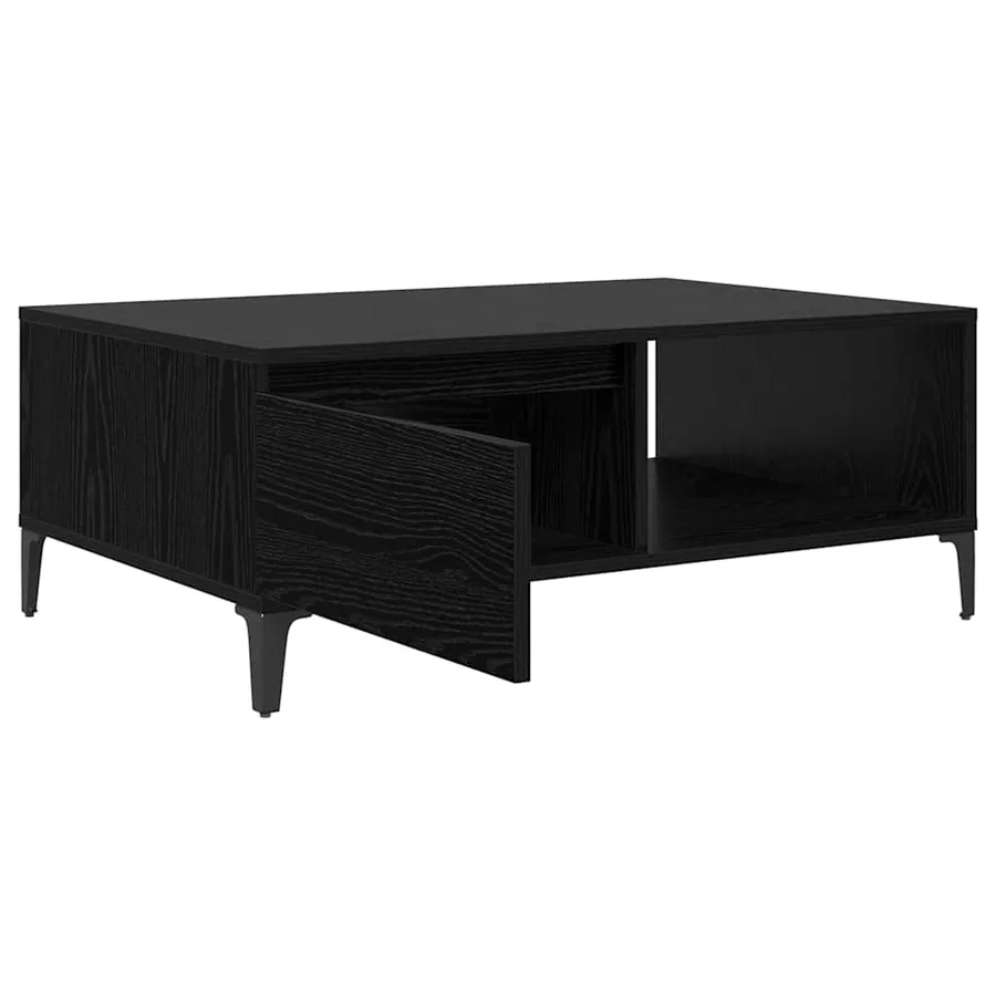 Table basse Chêne noir 90 x 60 x 35 cm Bois d'ingénierie - 5