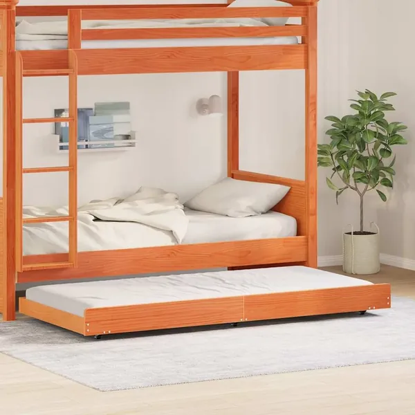 Cadre de lit Marron 90 x 200 cm Bois de pin massif