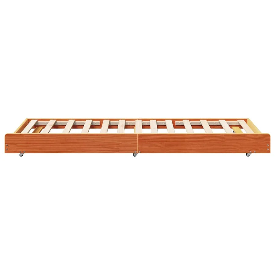 Cadre de lit Marron 90 x 200 cm Bois de pin massif - 7