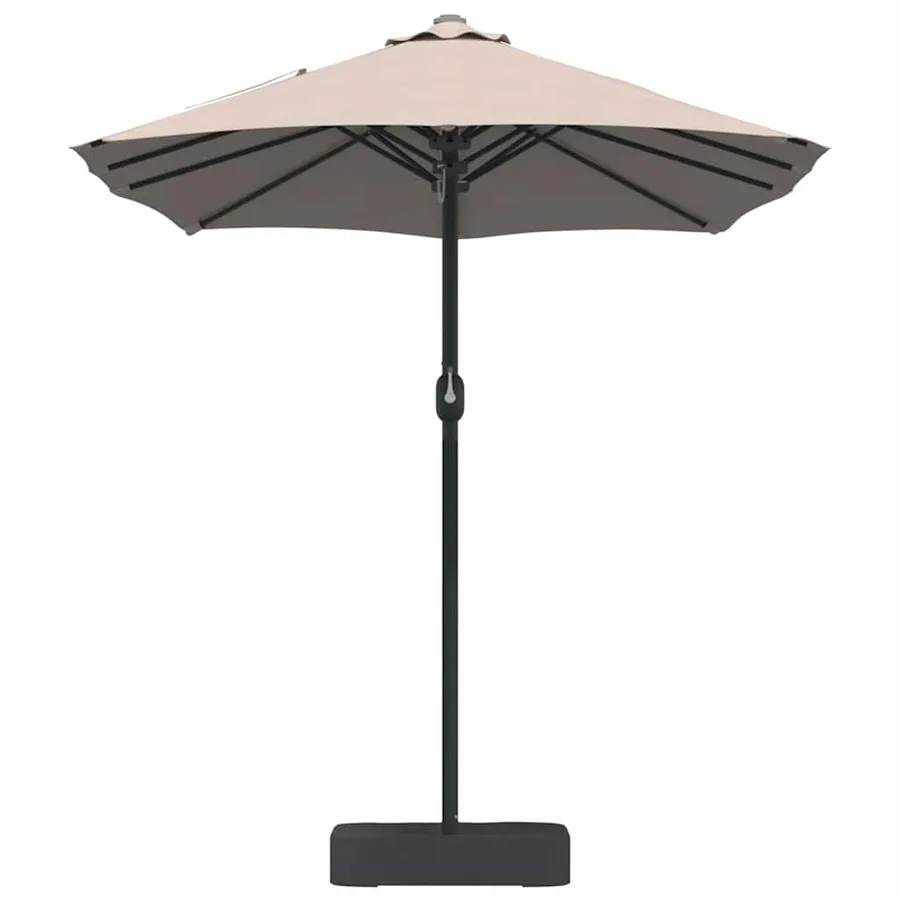 Parasol de jardin Taupe 385 x 209 x 244 cm Polyester et Acier - 5