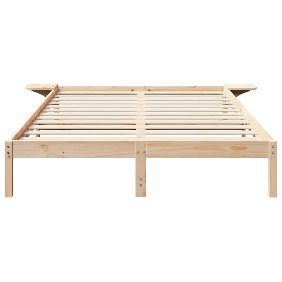 Cadre de lit Naturel 140 x 200 cm Pin massif - 5