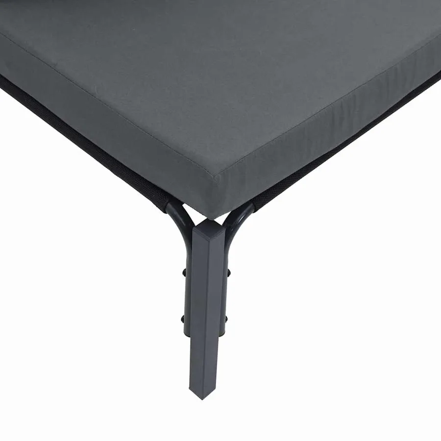 Ensemble de canapé de jardin avec coussin 13 pcs Noir Acier - 9
