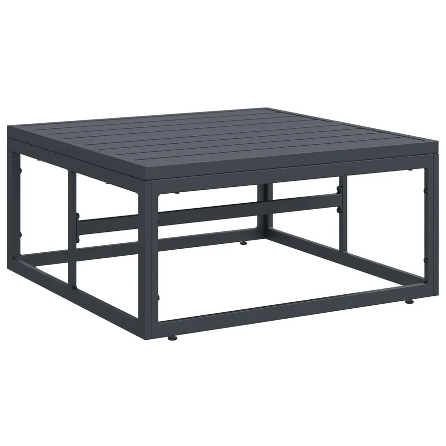 Ensemble de canapé de jardin avec coussin 14 pcs Noir Acier - 5