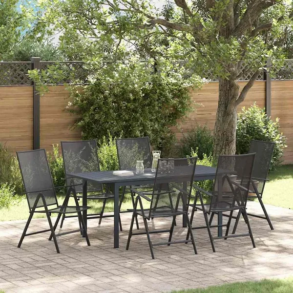 Ensemble de salle à manger pour jardin 7 pcs Anthracite