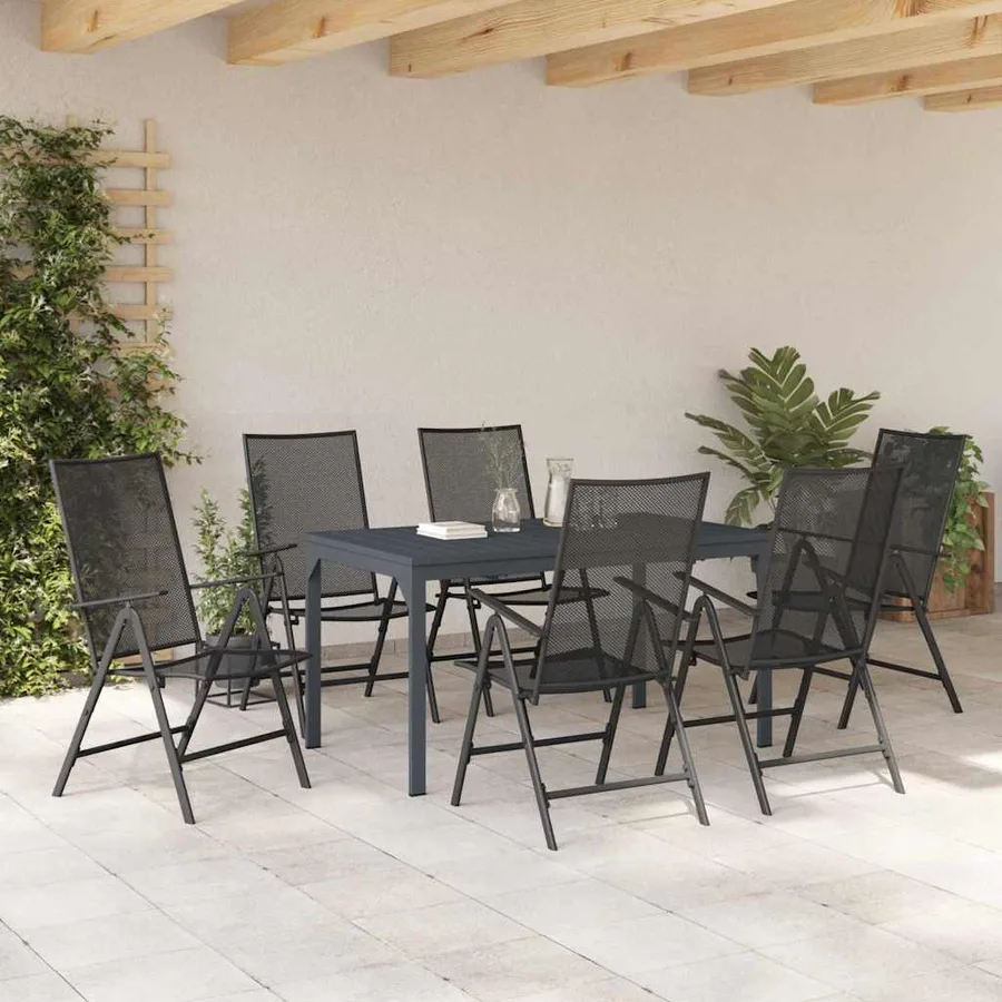 Ensemble de salle à manger pour jardin 7 pcs Anthracite - 4