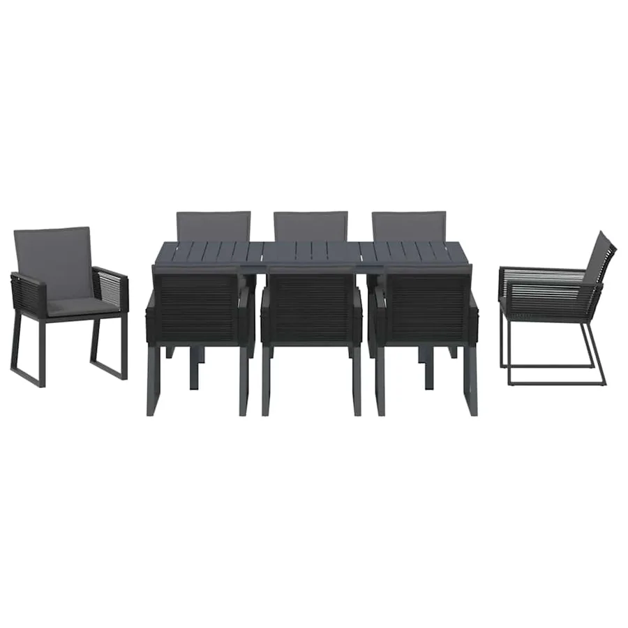 Ensemble de salle à manger pour jardin 9 pcs Anthracite - 7