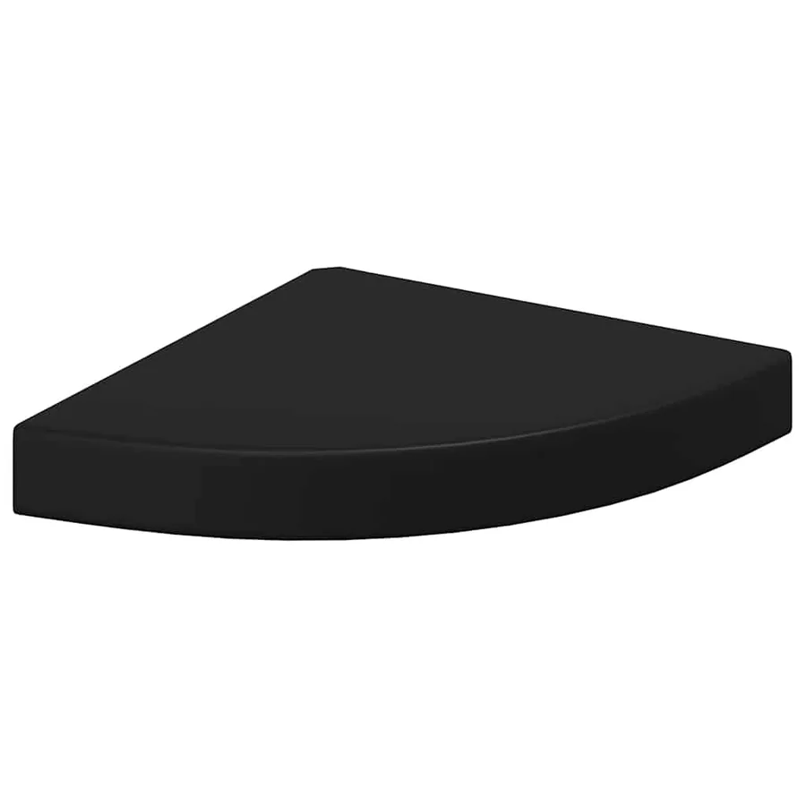 Étagères d'angle flottantes 4 pcs noir 25x25x3,8 cm MDF - 5