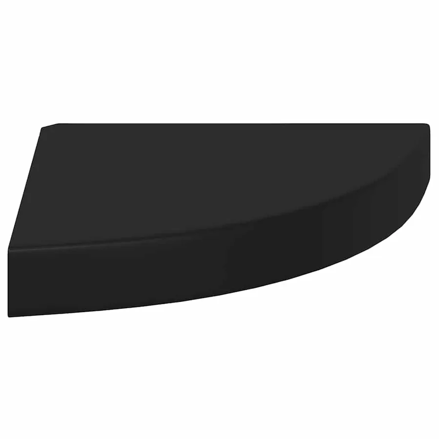 Étagères d'angle flottantes 4 pcs noir 25x25x3,8 cm MDF - 7