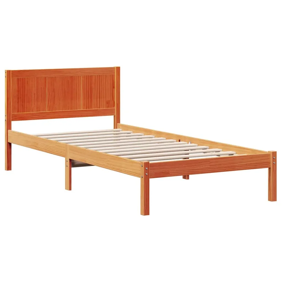 Cadre de lit Marron 80 x 200 cm Bois de pin massif - 4