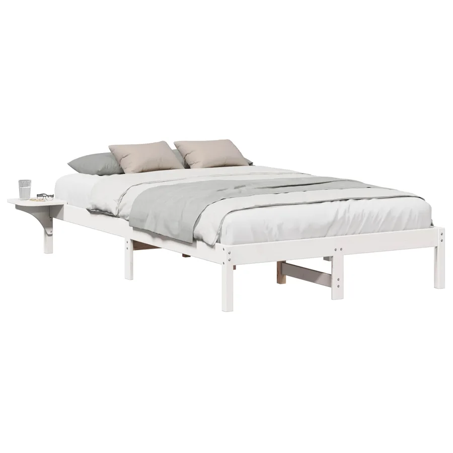 Cadre de lit Blanc 120 x 200 cm Pin massif - 2