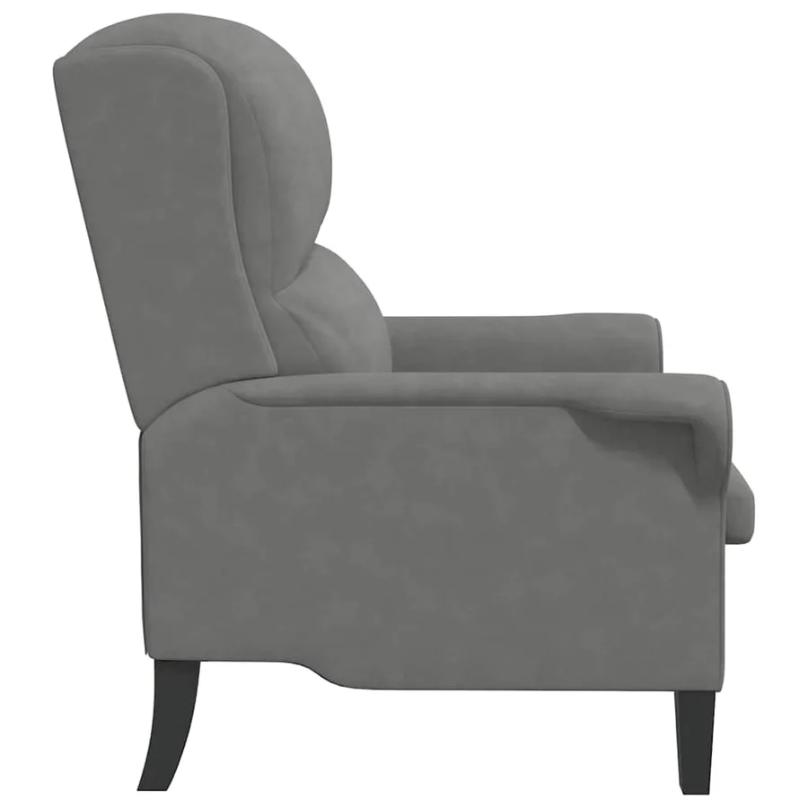 fauteuil Gris foncé 76 x 94 x 102 cm Microfibre - 5