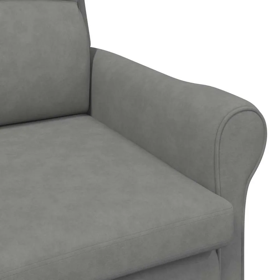 fauteuil Gris foncé 76 x 94 x 102 cm Microfibre - 7