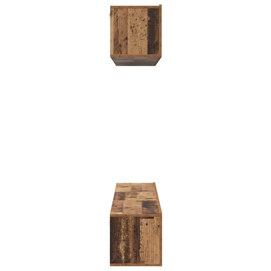Ensemble meuble TV 5 pcs Bois Ancien Bois d'ingénierie - 9