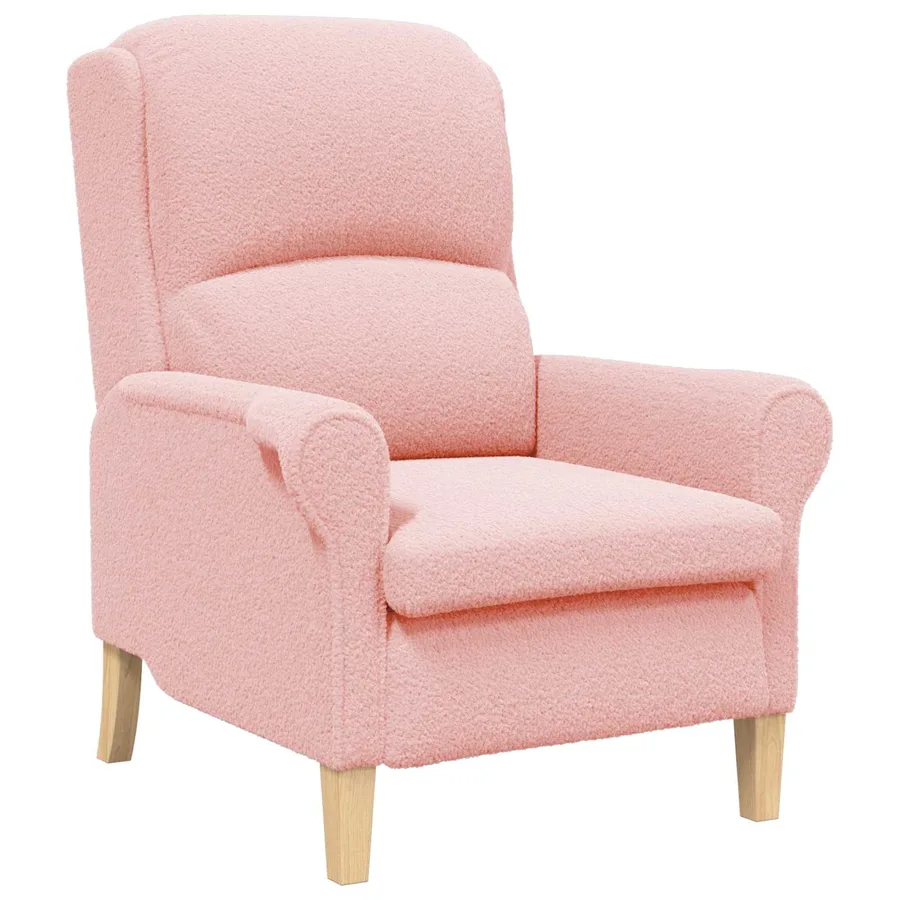 fauteuil Rose Tissu en Sherpa doux - 2