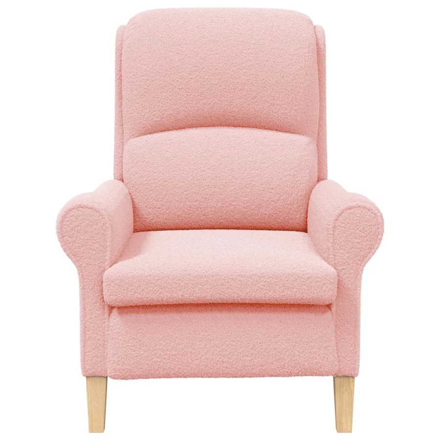 fauteuil Rose Tissu en Sherpa doux - 3