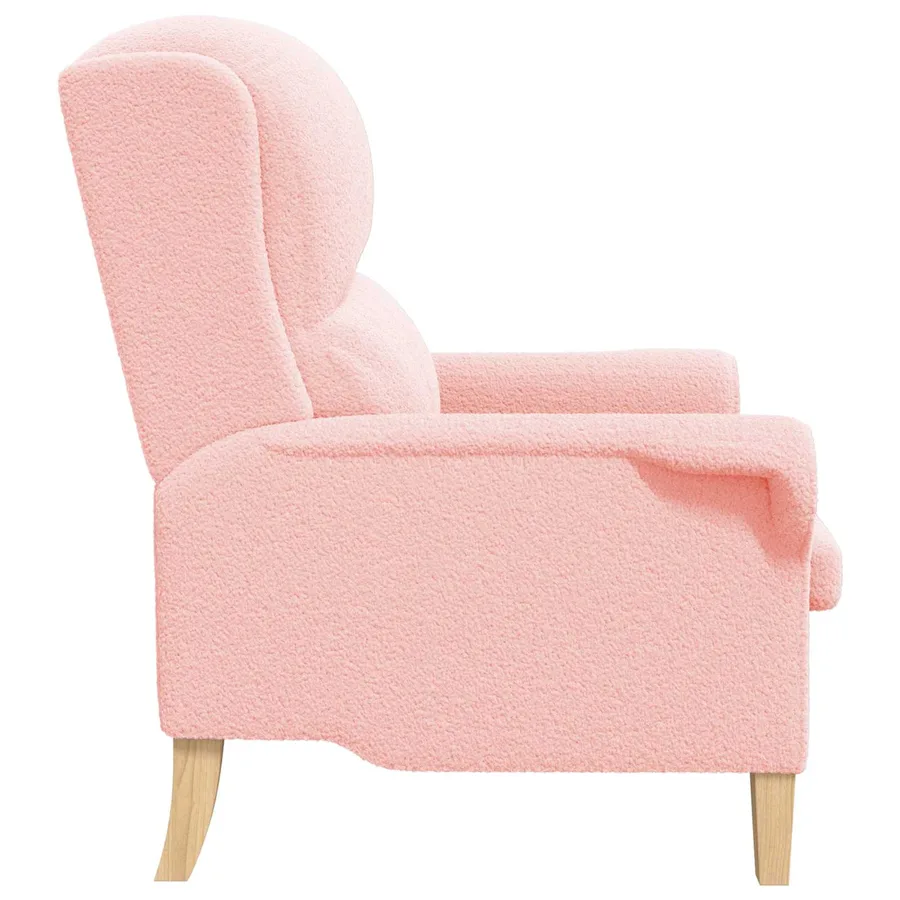 fauteuil Rose Tissu en Sherpa doux - 4
