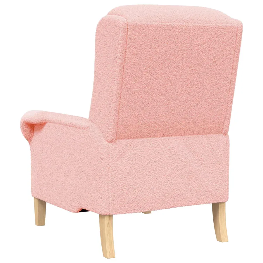 fauteuil Rose Tissu en Sherpa doux - 5