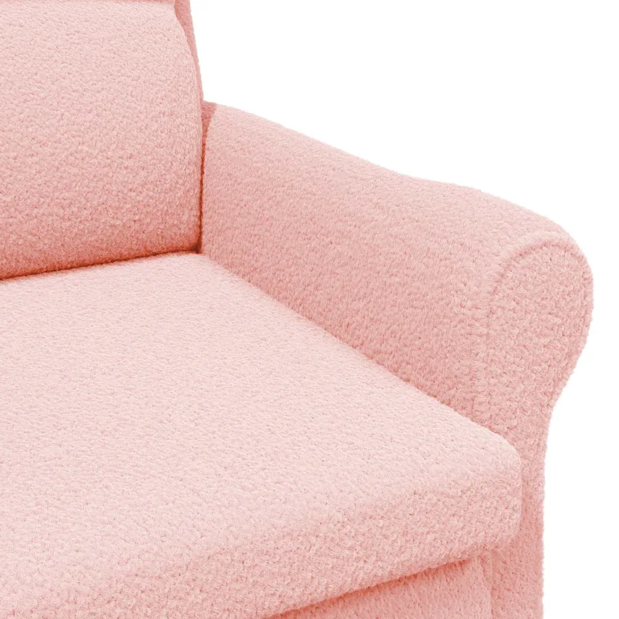 fauteuil Rose Tissu en Sherpa doux - 6