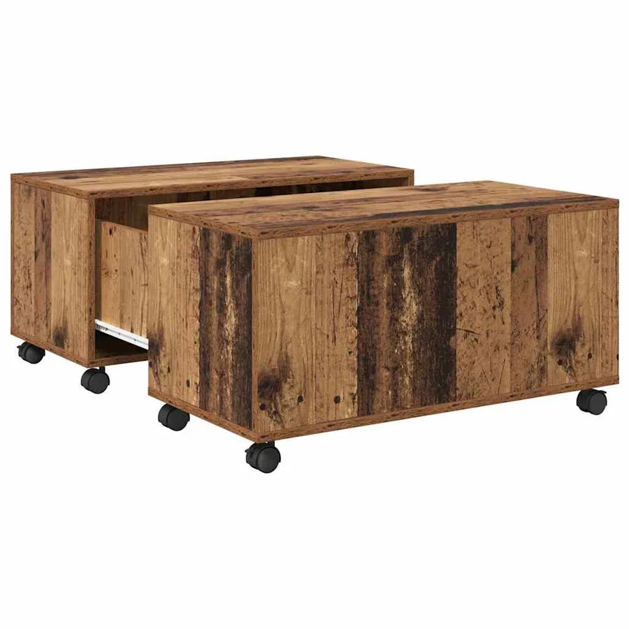 Table basse Bois ancien 75 x 75 x 38 cm Bois d'ingénierie - 2