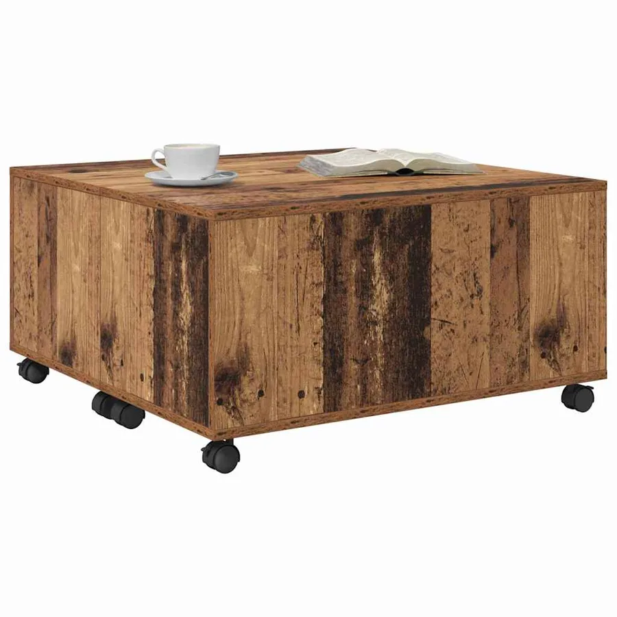 Table basse Bois ancien 75 x 75 x 38 cm Bois d'ingénierie - 3
