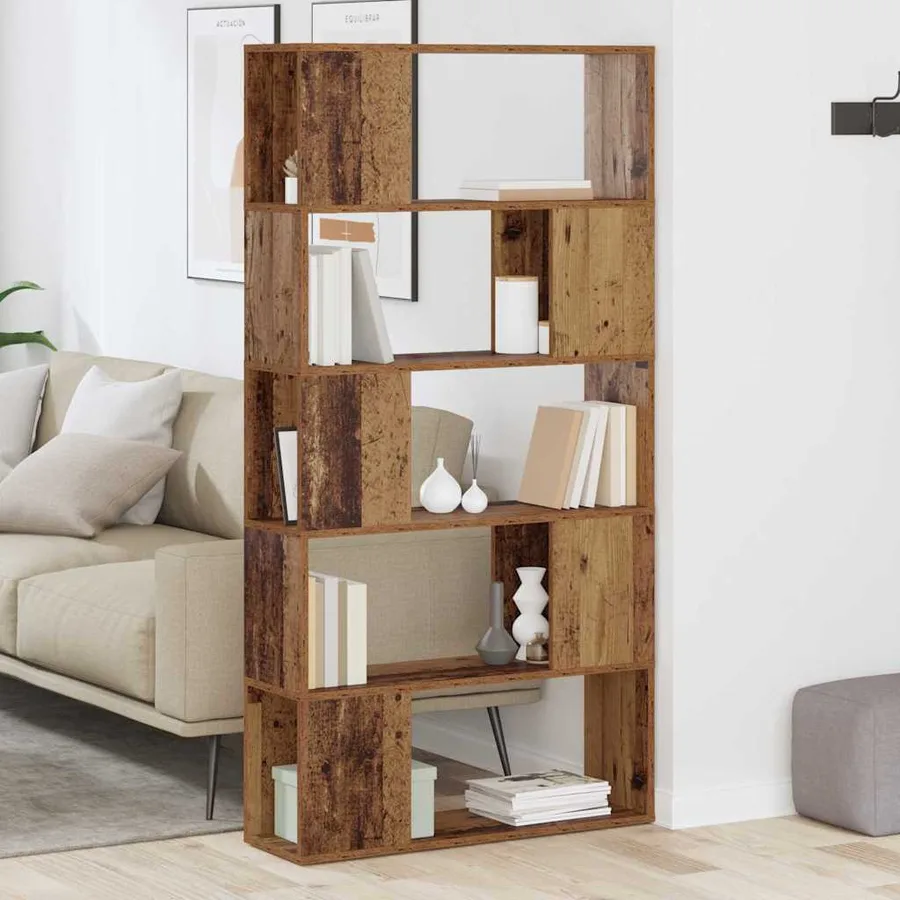 Ensemble meuble TV Marron 80 x 24 x 156 cm Bois d'ingénierie - 4