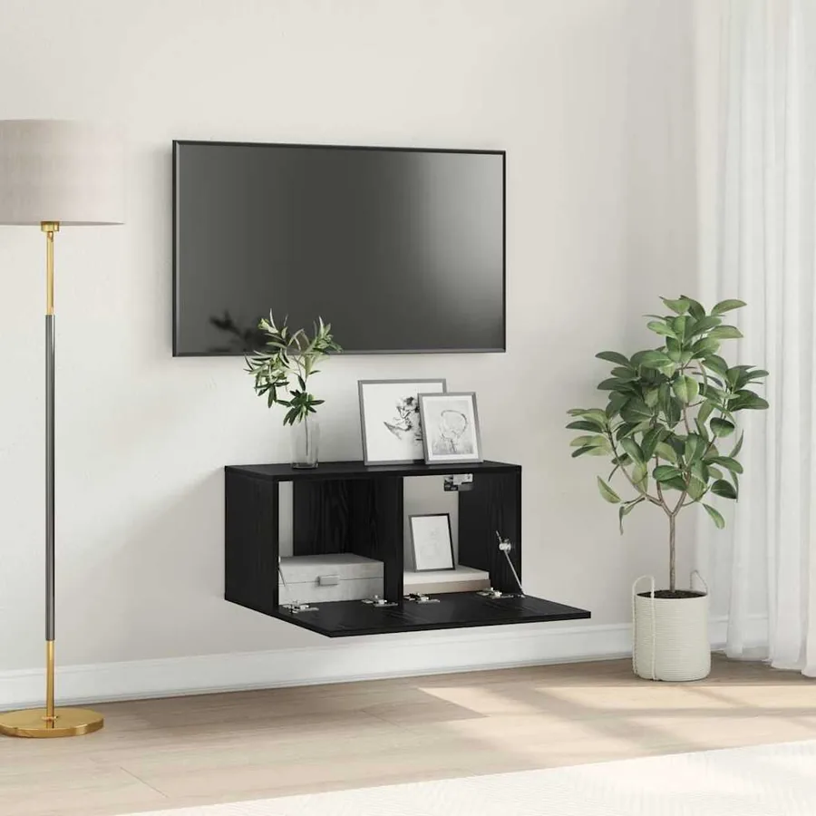 Ensemble meuble TV Noir 60 x 30 x 30 cm Bois d'ingénierie