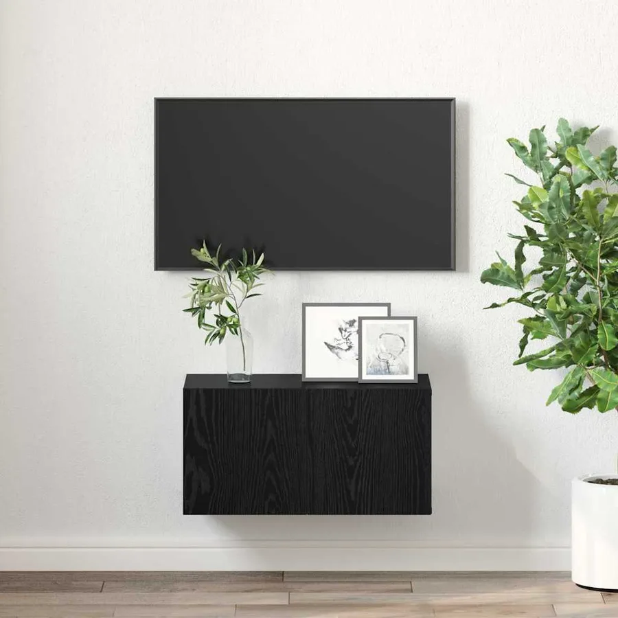 Ensemble meuble TV Noir 60 x 30 x 30 cm Bois d'ingénierie - 4