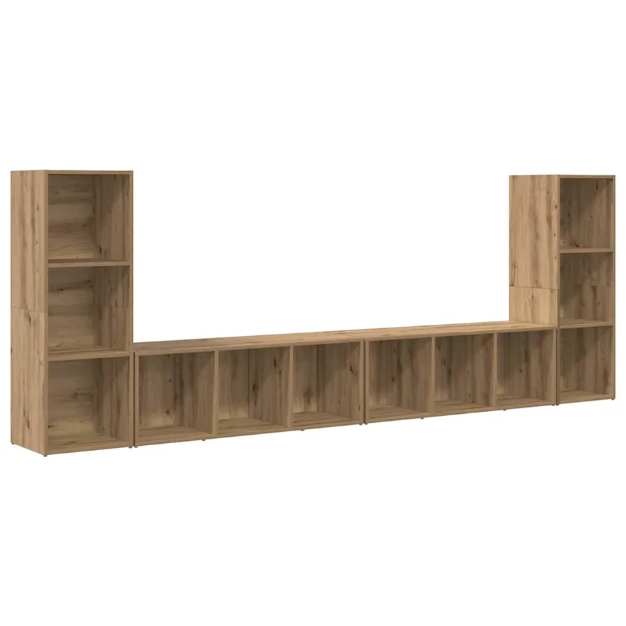 Ensemble meuble TV 4 pcs Chêne artisanal Bois d'ingénierie - 2