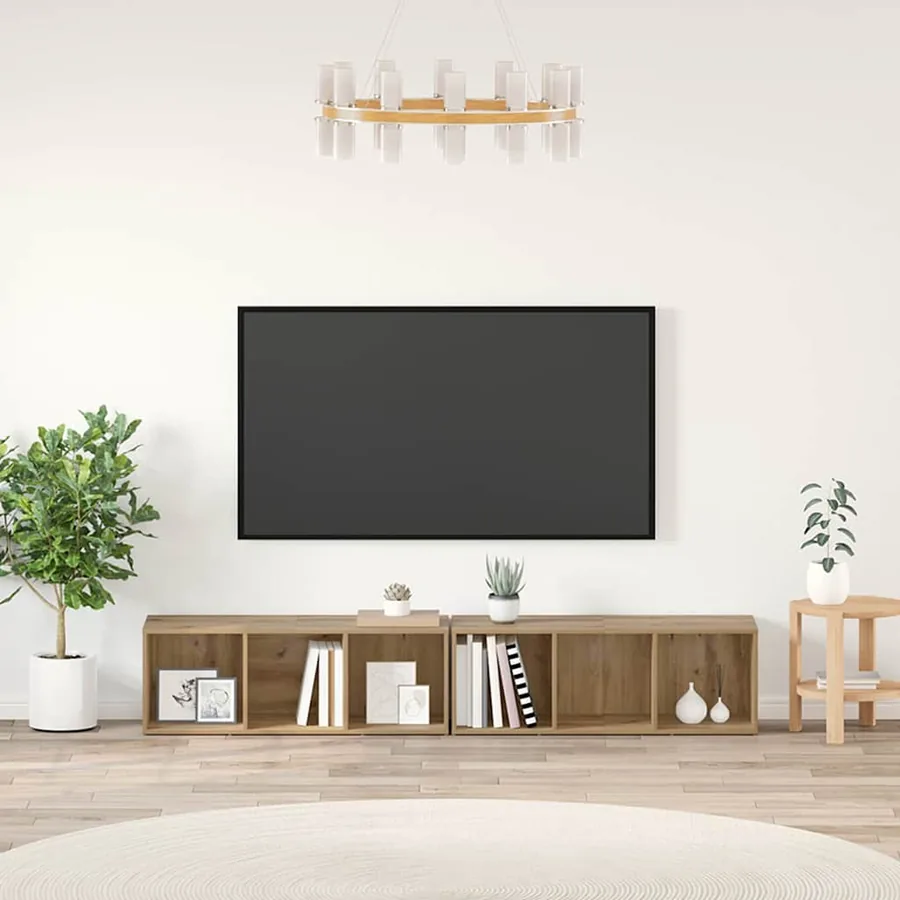 Ensemble meuble TV 2 pcs Chêne artisanal 37 x 35 x 107cm