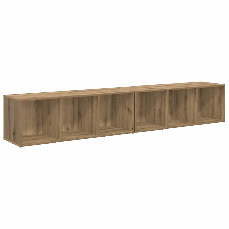 Ensemble meuble TV 2 pcs Chêne artisanal 37 x 35 x 107cm - 2