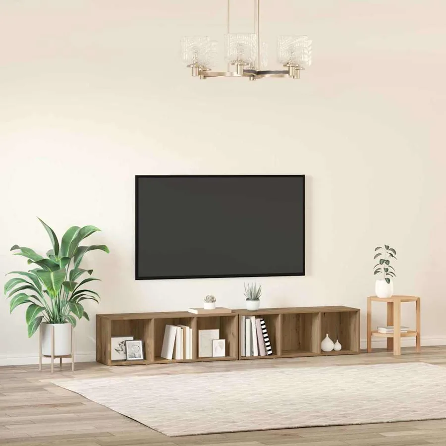 Ensemble meuble TV 2 pcs Chêne artisanal 37 x 35 x 107cm - 4