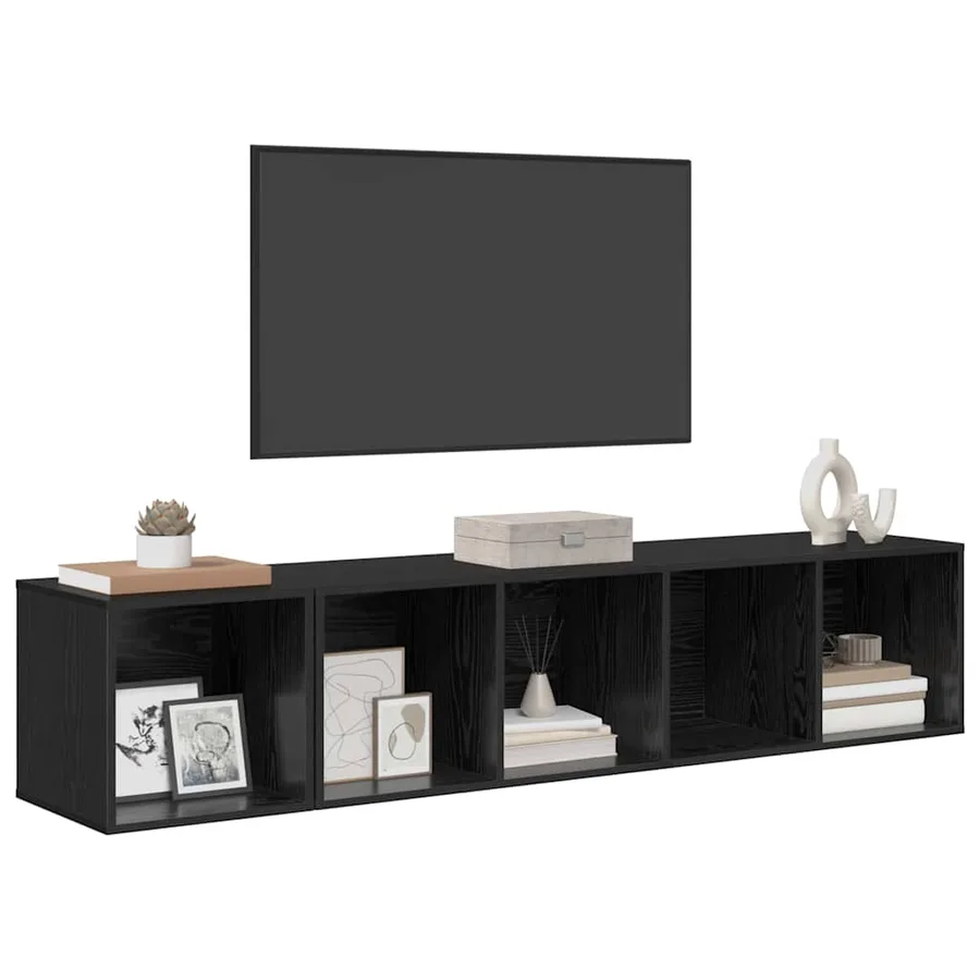 Ensemble de meubles TV 2 pcs Chêne noir Bois d'ingénierie - 3