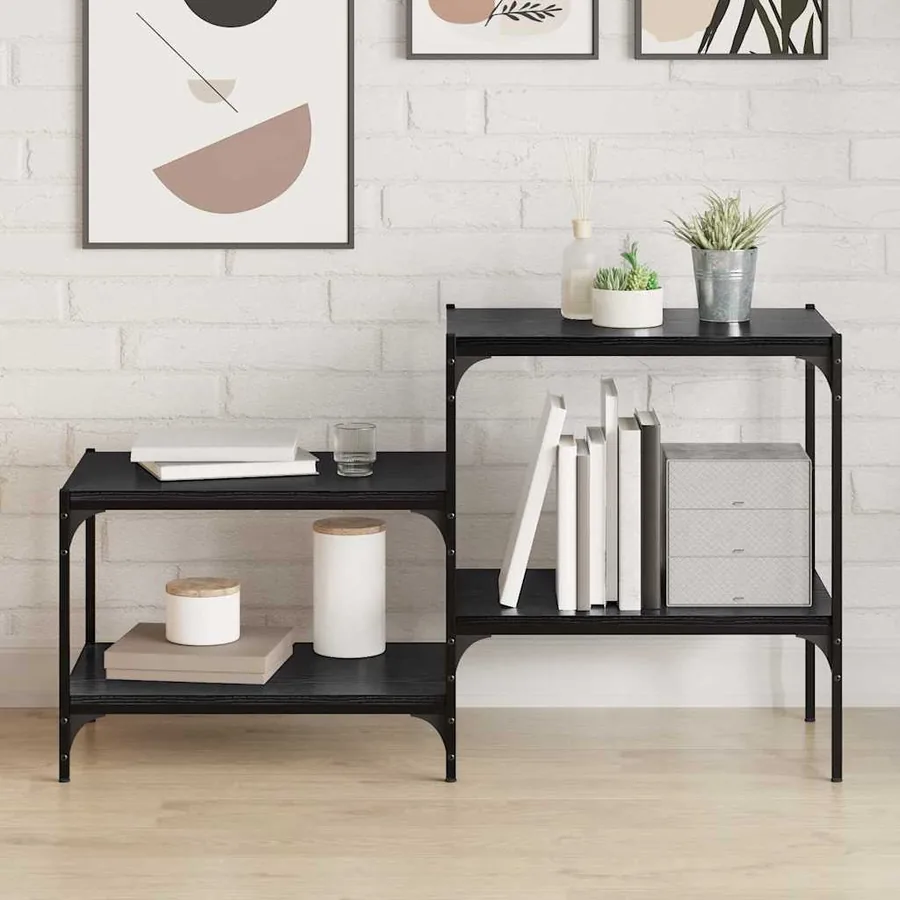 Étagère à livres 4 pcs Noir 60 x 40 x 1,5 cm Bois d'ingénierie