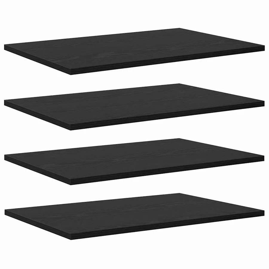 Étagère à livres 4 pcs Noir 60 x 40 x 1,5 cm Bois d'ingénierie - 2