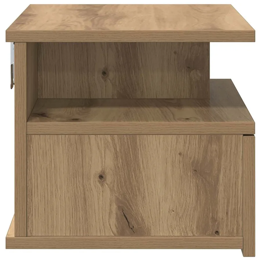 Table de nuit flottante 2 pc Chêne artisanal 40 x 31 x 28 cm - 7