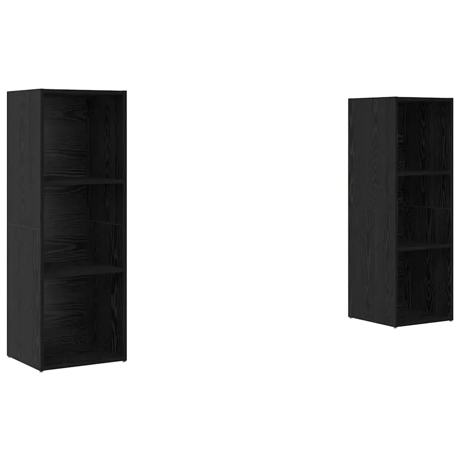 Ensemble meuble TV 2 pcs Chêne noir 107 x 35 x 37 cm - 2