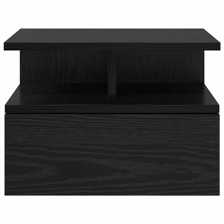 Table de nuit flottante 2 pcs Chêne noir 40 x 31 x 28 cm - 6