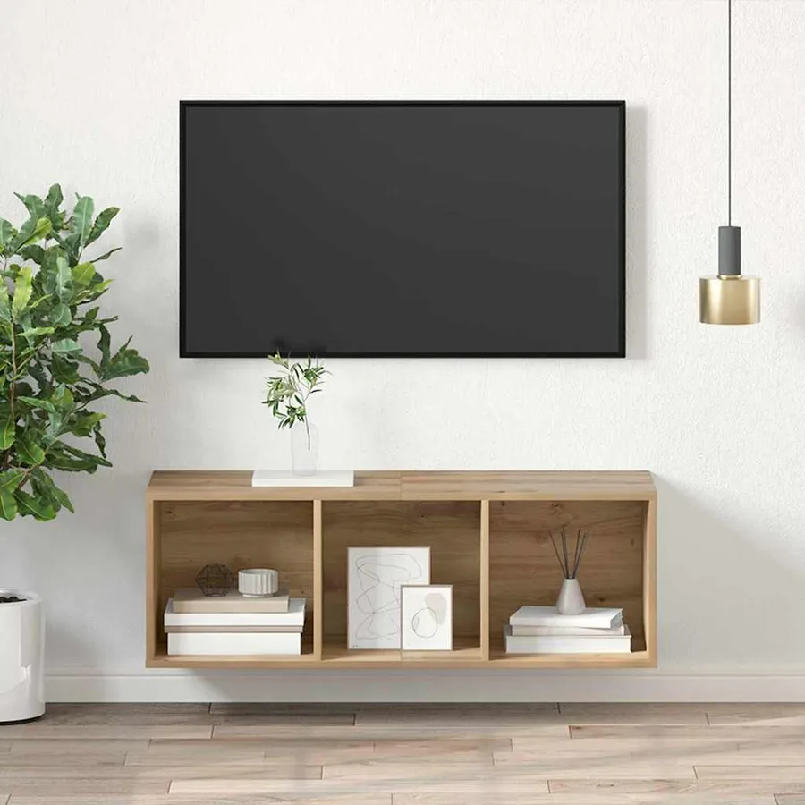 Ensemble meuble TV 37 x 37 x 107 cm Chêne artisanal - 4