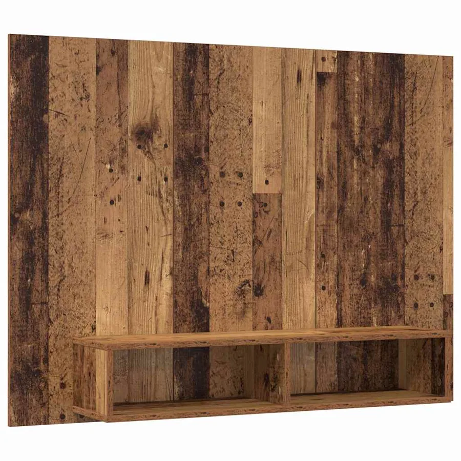 Ensemble meuble TV Montage mural Bois Ancien 120 x 23,5 x 90 cm - 2