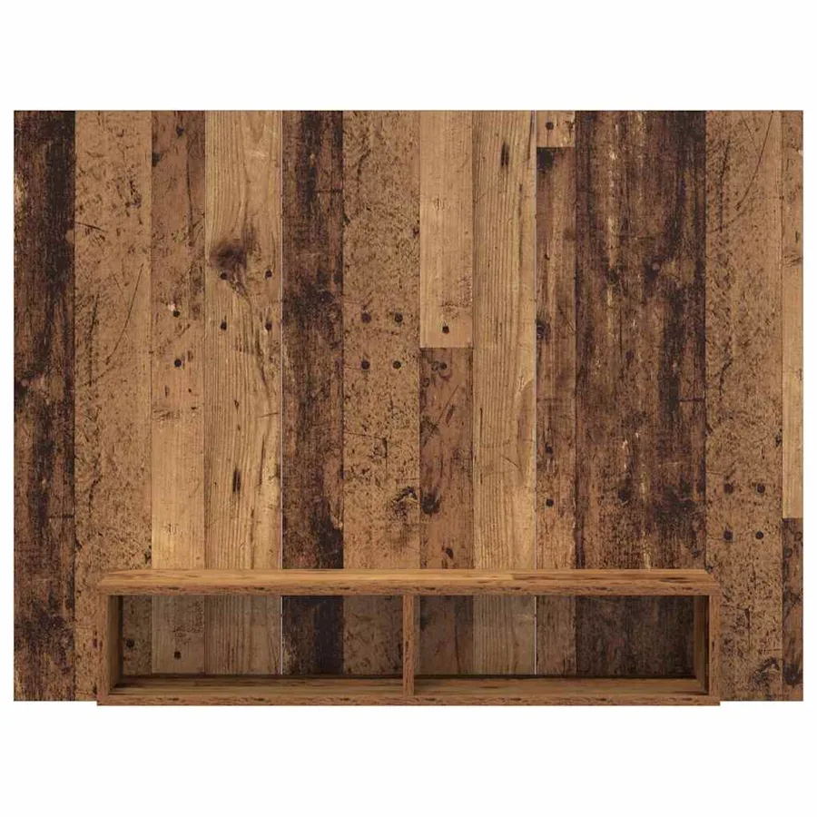 Ensemble meuble TV Montage mural Bois Ancien 120 x 23,5 x 90 cm - 5