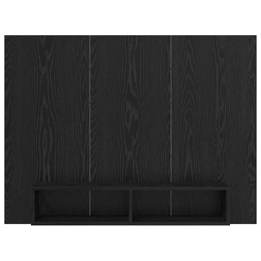 Ensemble meuble TV Montage mural Chêne noir 120 x 23,5 x 90 cm - 5