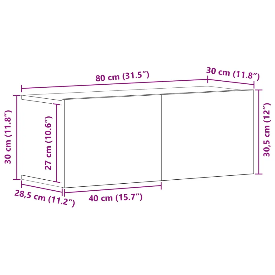 Ensemble meuble TV 8 pcs Chêne noir Bois d'ingénierie - 19