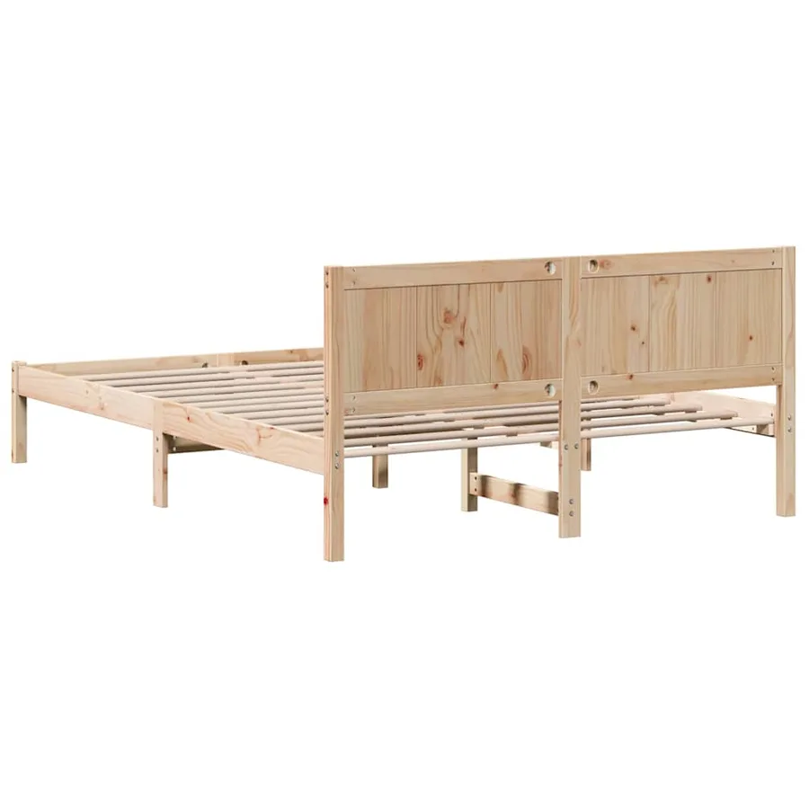 Cadre de lit Marron 140 x 200 cm Bois de pin massif - 7