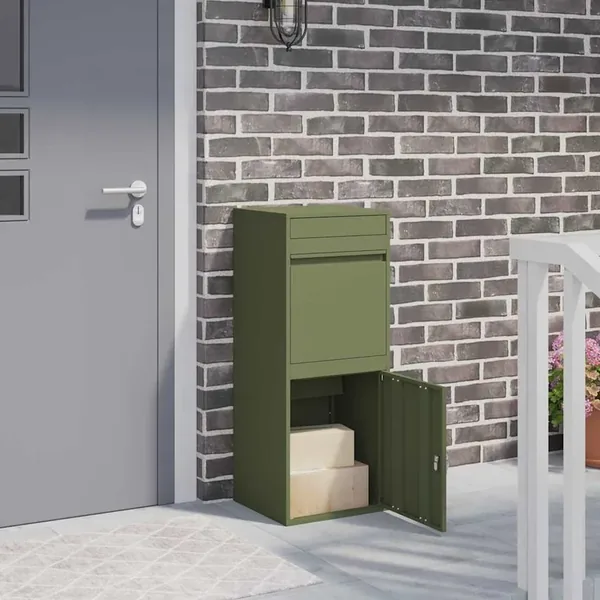 Boîte de dépôt de colis Vert olive 47,5 x 38 x 59 cm Acier
