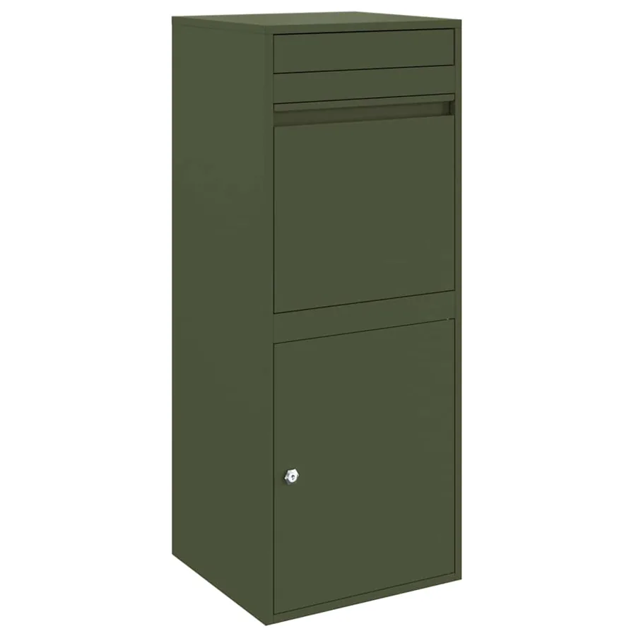 Boîte de dépôt de colis Vert olive 47,5 x 38 x 59 cm Acier - 2