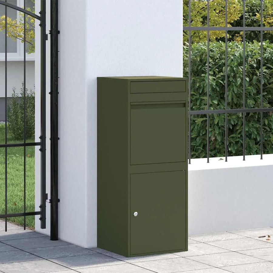 Boîte de dépôt de colis Vert olive 47,5 x 38 x 59 cm Acier - 3