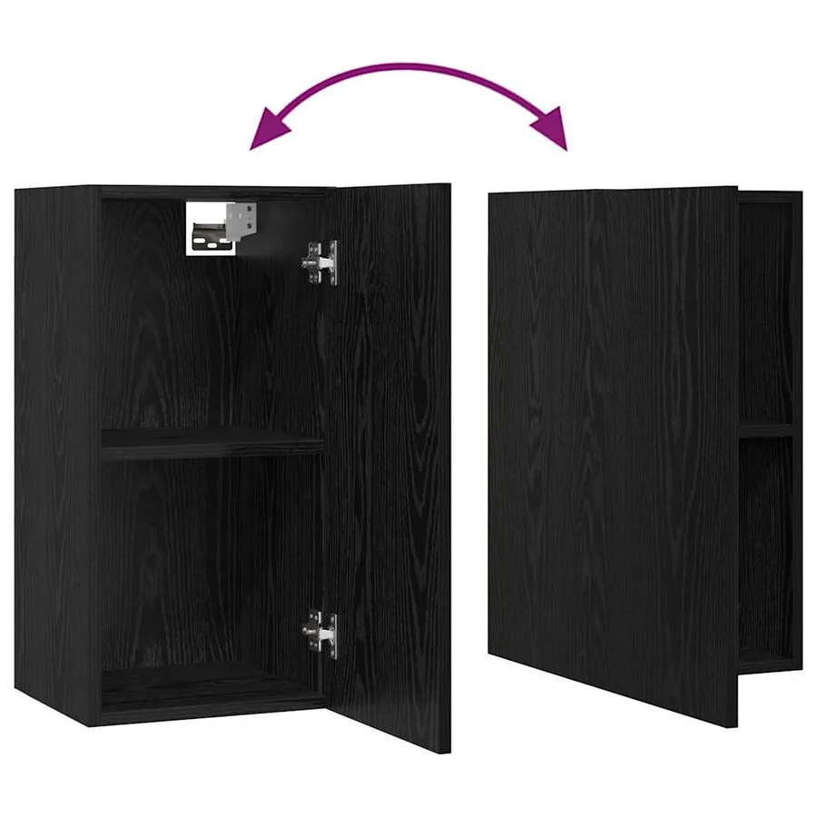 Ensemble meuble TV 4 pcs Chêne noir Bois d'ingénierie - 15