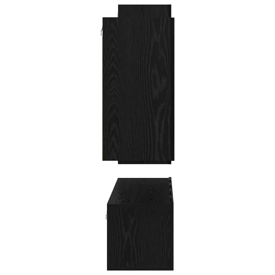 Ensemble meuble TV 4 pcs Chêne noir Bois d'ingénierie - 8